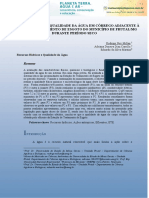 Monitoramento Da Qualidade Da Água em Córrego Adjacente À Estação de Tratamento de Esgoto Do Município de Frutal/mg Durante Período Seco