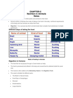 CH-2 (Nutrition in Animals) Notes