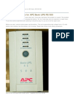 Repair Instructions For APC Back-UPS RS 500 - Heime