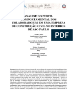 Analise Do Perfil Comportamental Dos Colaboradores em Uma Empresa de Construção Civil No Interior de São Paulo