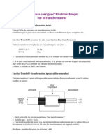 Exercices Transformateur