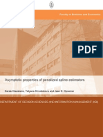 Asymptotic Properties of Penalized Spline Estimators: Faculty of Business and Economics