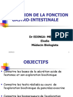 Exploration de La Fonction Gastro-Intestinale