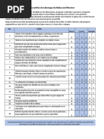 Hoja Respuesta Test de Estilos de Liderazgo de Blake and Mouton