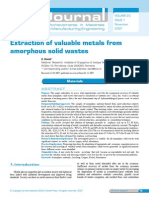 Extraction of Valuable Metals From Amorphous Solid Wastes