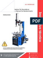 Desmontadora de Neumáticos Instrucciones y Manual de Mantenimiento