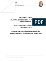 Trabajo Final: Maestria en Ingenieria de Pavimentos Y Geotecnia Vial