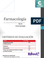 Farmacología: 4to B Estomatología