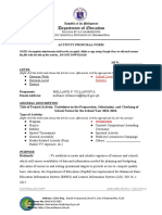 Activity Proposal Guidelines On The Preparation, Submission, and Checking of School Forms EOSY 2021-2022