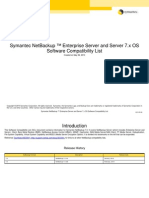 Symantec Netbackup ™ Enterprise Server and Server 7.X Os Software Compatibility List