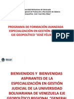 Presentación Inicio Especialización en Gestión Judicial