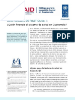 ¿Quién Financia El Sistema de Salud en Guatemala?