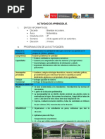 Sesion de Aprendizaje Octubre