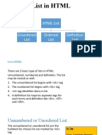 List in HTML