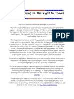 Driver Licensing vs. The Right To Travel