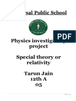 Tarun Jain Physics Investigatory Project