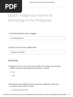 QUIZ3 Indigenous Science Technology in The Philippines