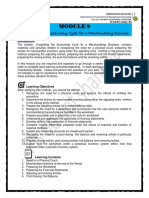 MODULE 8 Completing The Cycle For A Merchandising Business