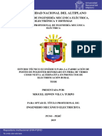 Estudio Técnico Económico para La Fabricación de Postes de Poliester Reforzado en Fibra de Vidrio