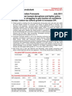 NAB Forecast (12 July 2011) : World Slows From Tsunami Disruptions and Tighter Policy.