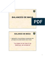 Balances de Masa