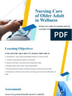 Nursing Care of Older Adults in Wellness