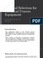 Material Selection For Chemical Process Equipment: Engr. Sandino Michael Angelo G. Aguilar, Che Subject Instructor