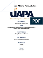 Presupuesto Empresarial (Tarea 6)