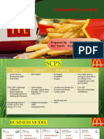 Mcdonald'S Case Study: Prepared By: Isha Aggarwal Section: PGDM 1