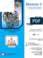 Module 2 MAJ06 - A Better Understanding On Campus Journalism