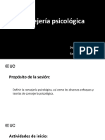 La Consejería Psicológica: Semana: Sesión: 1 1