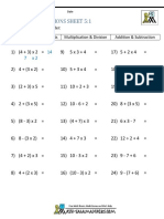 Order of Operations 5th 1