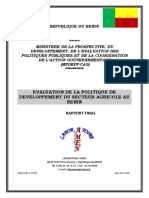 Rapport Évaluation Politique Développement Secteur Agricole