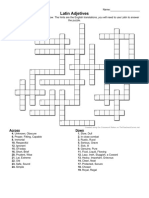 Latin Adjectives Crossword