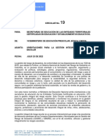 Anexo No 6 Circular No 19 Del 25 de Julio de 2022 ORIENTACIONES PARA LA GESTIÓN INTEGRAL DEL RIESGO ESCOLAR