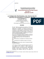 Formación Profesional Del Psicólogo en El DIF