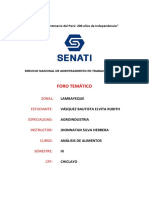 Foro Temático de Análisis de Alimentos