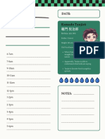 Demon Slayer Planner Template