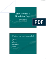 Descriptive Writing Guide