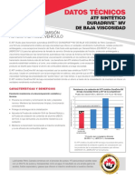 Datos Técnicos: Atf Sintético Duradrive MV de Baja Viscosidad