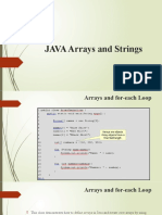 JAVA Arrays and Strings