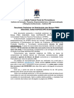 Resultado Preliminar Da Selecao - PIBIC - UFRPE - 1