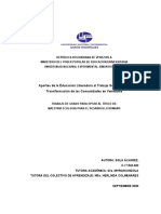 TEG Educación Liberadora Transformación de Comunidades