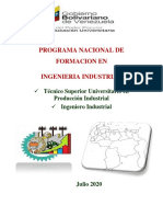 Plan Rector PNF Ingeniería Industrial MPPEU.