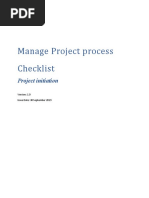 Manage Project - Project Initiation Checklist v1.0