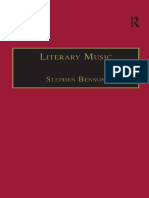 Literary Music Writing Music in Contemporary Fiction (Stephen Benson)