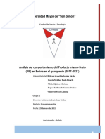 Producto Interno Bruto en Bolivia (2017 - 2021)