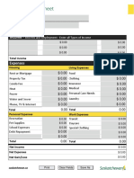 Budgeting Worksheet