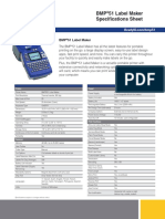 BMP51 Printer Spec Sheet