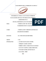 Formulacion de Estado de Cambio de Patrimonio Neto y Flujo de Efectivo